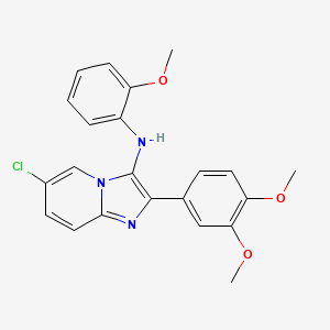 6-chloro-2-(3,4-dimethoxyphenyl)-N-(2-methoxyphenyl)imidazo[1,2-a]pyridin-3-amine