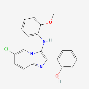 2-[6-Chloro-3-(2-methoxyanilino)imidazo[1,2-a]pyridin-2-yl]phenol