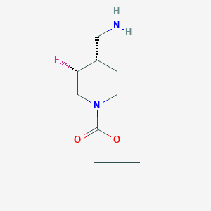 molecular formula C11H21FN2O2 B1181547 (3S,4R)-rel-1-Boc-4-氨甲基-3-氟哌啶 CAS No. 1237526-35-0