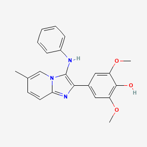 molecular formula C22H21N3O3 B1181570 4-(3-Anilino-6-methylimidazo[1,2-a]pyridin-2-yl)-2,6-dimethoxyphenol 