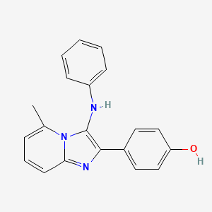 molecular formula C20H17N3O B1181573 4-(3-Anilino-5-methylimidazo[1,2-a]pyridin-2-yl)phenol 