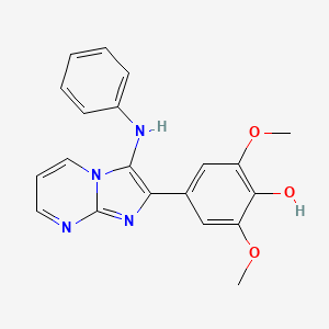 molecular formula C20H18N4O3 B1181575 4-(3-Anilinoimidazo[1,2-a]pyrimidin-2-yl)-2,6-dimethoxyphenol 