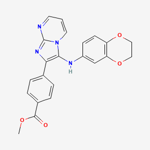 Methyl 4-[3-(2,3-dihydro-1,4-benzodioxin-6-ylamino)imidazo[1,2-a]pyrimidin-2-yl]benzoate