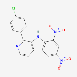 molecular formula C17H9ClN4O4 B1181608 1-(4-chlorophenyl)-6,8-dinitro-9H-beta-carboline 