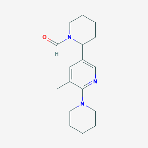 molecular formula C17H25N3O B11816332 2-(5-Methyl-6-(piperidin-1-yl)pyridin-3-yl)piperidine-1-carbaldehyde 