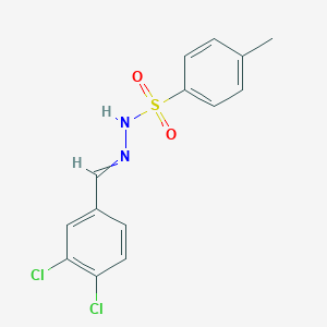 molecular formula C14H12Cl2N2O2S B11816356 N-[(3,4-dichlorophenyl)methylideneamino]-4-methylbenzenesulfonamide 