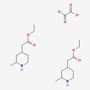 Ethyl 2-(2-methylpiperidin-4-yl)acetate;oxalate