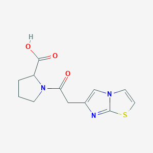 1-(2-{Imidazo[2,1-b][1,3]thiazol-6-yl}acetyl)pyrrolidine-2-carboxylic acid