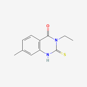 molecular formula C11H12N2OS B1181645 3-ethyl-7-methyl-2-sulfanyl-4(3H)-quinazolinone 
