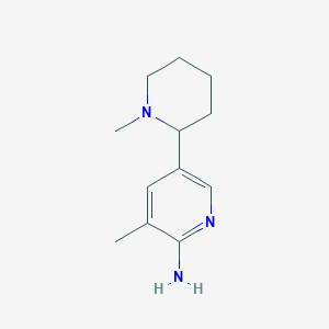 3-Methyl-5-(1-methylpiperidin-2-yl)pyridin-2-amine