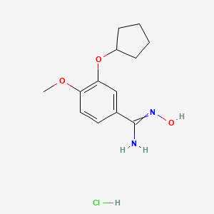 3-cyclopentyloxy-N'-hydroxy-4-methoxybenzenecarboximidamide;hydrochloride