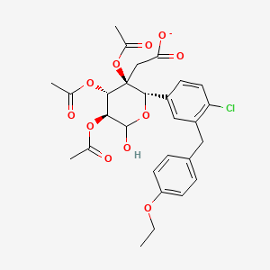 L-Xylopyranose, 5-C-[4-chloro-3-[(4-ethoxyphenyl)methyl]phenyl]-, 1,2,3,4-tetraacetate,(5S)-