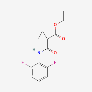 molecular formula C13H13F2NO3 B11816575 Ethyl 1-[(2,6-difluorophenyl)carbamoyl]cyclopropane-1-carboxylate 