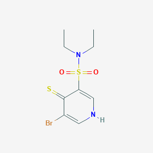 molecular formula C9H13BrN2O2S2 B11816584 5-Bromo-N,N-diethyl-4-mercaptopyridine-3-sulfonamide 