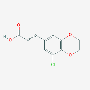 3-(8-Chloro-2,3-dihydro-1,4-benzodioxin-6-yl)acrylic acid