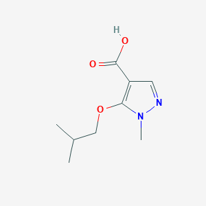 molecular formula C9H14N2O3 B11816720 5-Isobutoxy-1-methyl-1H-pyrazole-4-carboxylic acid 