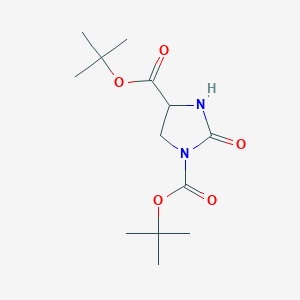 molecular formula C13H22N2O5 B11816732 1,4-Di-tert-butyl 2-oxoimidazolidine-1,4-dicarboxylate CAS No. 1955518-02-1