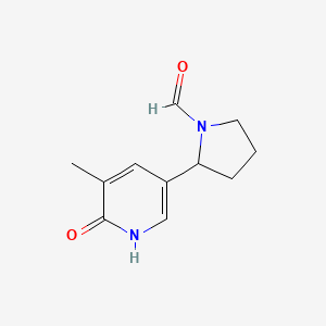 2-(6-Hydroxy-5-methylpyridin-3-yl)pyrrolidine-1-carbaldehyde