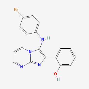 molecular formula C18H13BrN4O B1181676 2-[3-(4-Bromoanilino)imidazo[1,2-a]pyrimidin-2-yl]phenol 