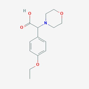 molecular formula C14H19NO4 B11816817 2-(4-Ethoxyphenyl)-2-morpholinoacetic acid 