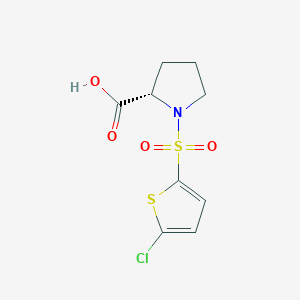 (2S)-1-(5-chlorothiophene-2-sulfonyl)pyrrolidine-2-carboxylic acid