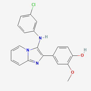 molecular formula C20H16ClN3O2 B1181684 4-[3-(3-Chloroanilino)imidazo[1,2-a]pyridin-2-yl]-2-methoxyphenol 