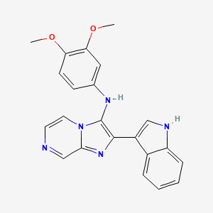 N-(3,4-dimethoxyphenyl)-2-(1H-indol-3-yl)imidazo[1,2-a]pyrazin-3-amine