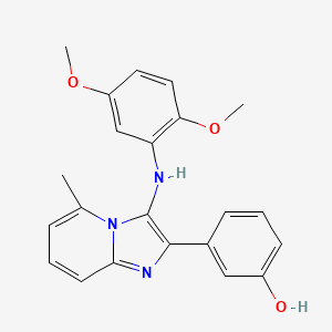 3-[3-(2,5-Dimethoxyanilino)-5-methylimidazo[1,2-a]pyridin-2-yl]phenol