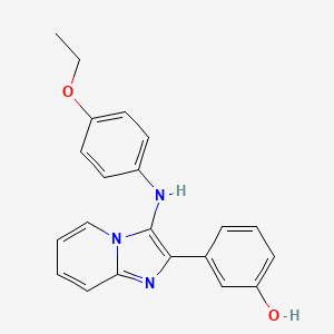 molecular formula C21H19N3O2 B1181690 3-[3-(4-Ethoxyanilino)imidazo[1,2-a]pyridin-2-yl]phenol 