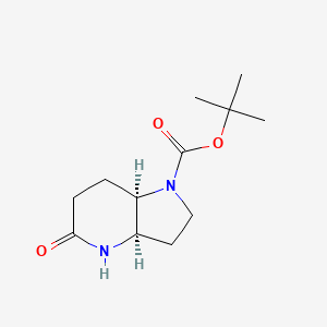 molecular formula C12H20N2O3 B11816933 tert-Butyl (3aR,7aR)-5-oxooctahydro-1H-pyrrolo[3,2-b]pyridine-1-carboxylate 