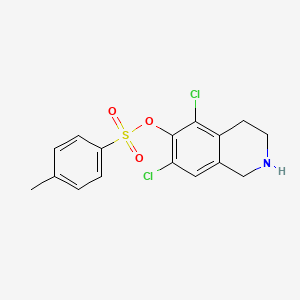 molecular formula C16H15Cl2NO3S B11816934 (5,7-dichloro-1,2,3,4-tetrahydroisoquinolin-6-yl) 4-methylbenzenesulfonate 