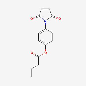 molecular formula C14H13NO4 B11816953 [4-(2,5-Dioxopyrrol-1-yl)phenyl] butanoate 