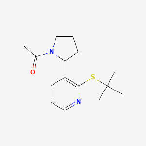 1-(2-(2-(tert-Butylthio)pyridin-3-yl)pyrrolidin-1-yl)ethanone