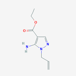 molecular formula C9H13N3O2 B11817028 Ethyl 1-allyl-5-amino-1H-pyrazole-4-carboxylate 