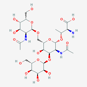 molecular formula C26H45N3O18 B1181705 Gal beta(1-3)[GlcNAc beta(1-6)]GalNAc-alpha-Thr CAS No. 186600-27-1