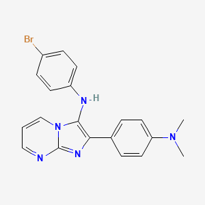 N-(4-bromophenyl)-2-[4-(dimethylamino)phenyl]imidazo[1,2-a]pyrimidin-3-amine