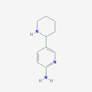 molecular formula C10H15N3 B11817092 5-(Piperidin-2-yl)pyridin-2-amine 