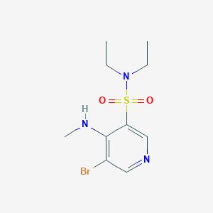 molecular formula C10H16BrN3O2S B11817100 5-Bromo-N,N-diethyl-4-(methylamino)pyridine-3-sulfonamide 