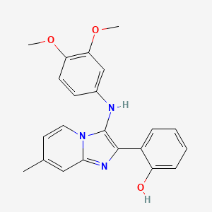 2-[3-(3,4-Dimethoxyanilino)-7-methylimidazo[1,2-a]pyridin-2-yl]phenol