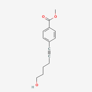 molecular formula C14H16O3 B11817114 Methyl 4-(6-hydroxyhex-1-yn-1-yl)benzoate 