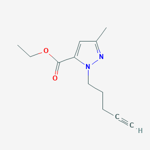 ethyl 3-methyl-1-(pent-4-yn-1-yl)-1H-pyrazole-5-carboxylate