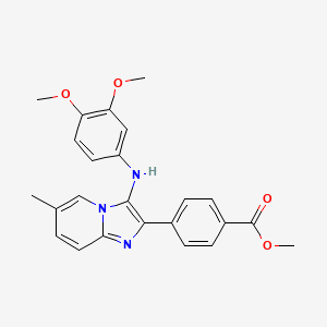 Methyl 4-[3-(3,4-dimethoxyanilino)-6-methylimidazo[1,2-a]pyridin-2-yl]benzoate