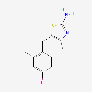 5-(4-Fluoro-2-methylbenzyl)-4-methylthiazol-2-amine