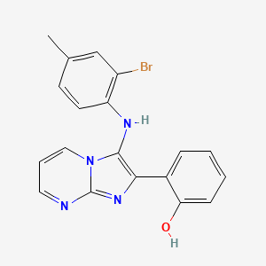 2-[3-(2-Bromo-4-methylanilino)imidazo[1,2-a]pyrimidin-2-yl]phenol