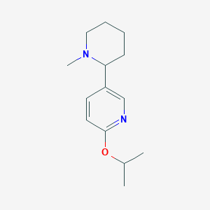 molecular formula C14H22N2O B11817178 2-Isopropoxy-5-(1-methylpiperidin-2-yl)pyridine 