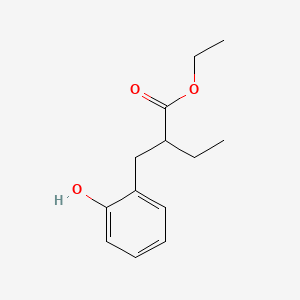 molecular formula C13H18O3 B11817182 Ethyl 2-[(2-hydroxyphenyl)methyl]butanoate 