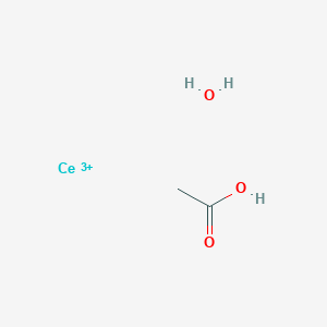 Acetic acid, cerium(3+) salt, hydrate (9CI)