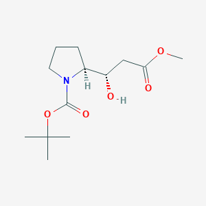 tert-butyl (2S)-2-[(1S)-1-hydroxy-3-methoxy-3-oxopropyl]pyrrolidine-1-carboxylate