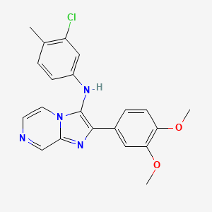 molecular formula C21H19ClN4O2 B1181727 N-(3-chloro-4-methylphenyl)-2-(3,4-dimethoxyphenyl)imidazo[1,2-a]pyrazin-3-amine 