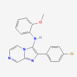 molecular formula C19H15BrN4O B1181728 2-(4-bromophenyl)-N-(2-methoxyphenyl)imidazo[1,2-a]pyrazin-3-amine 